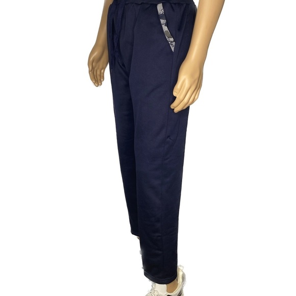 Camo Pocket Lined Sweatpants (Size: 4XL Youth, Color: Navy Blue/Grey) - Picture 3 of 4